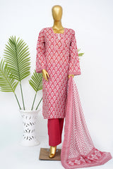 Bin Saeed Stitched 3 Piece Exclusive Printed Lawn Vol-15 Suit-LSM-3324-PEACH