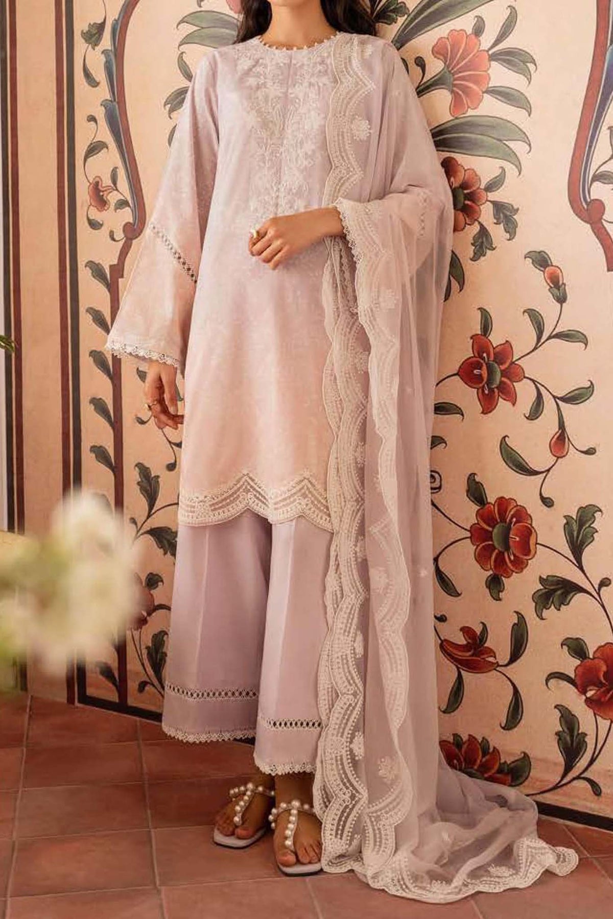 Cross Stitch Unstitched 3 Piece Premium Eid Lawn Collection'2023-21-Orchid Plush