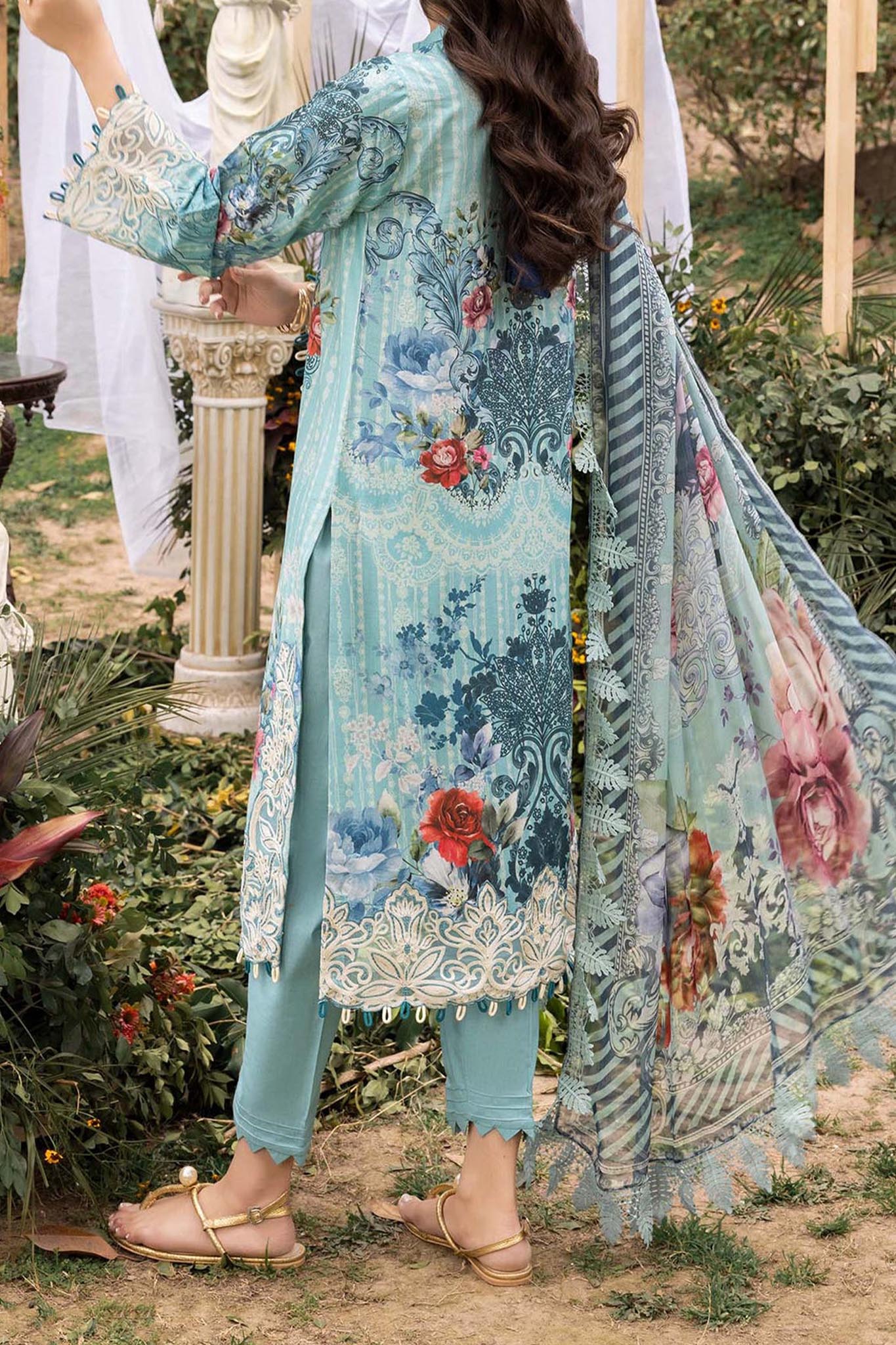 Adan's Print By Nafia Atta Unstitched 3 Piece Digital Printed Lawn Collection'2024-D-05