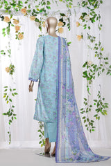 Bin Saeed Stitched 3 Piece Exclusive Printed Lawn Vol-08 Suit-LSM-2901-FEROZI