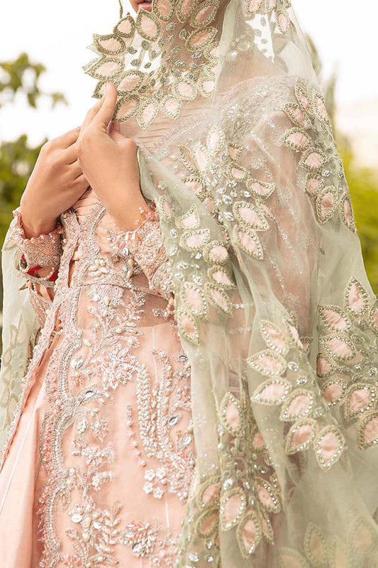 Marwa by Maryam Hussain Unstitched 3 Piece Wedding Collection'2023-MLF-03-Shahnoor