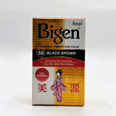 Bigen Permanent Powder Hair Color–Black-Brown (Pack of 6)