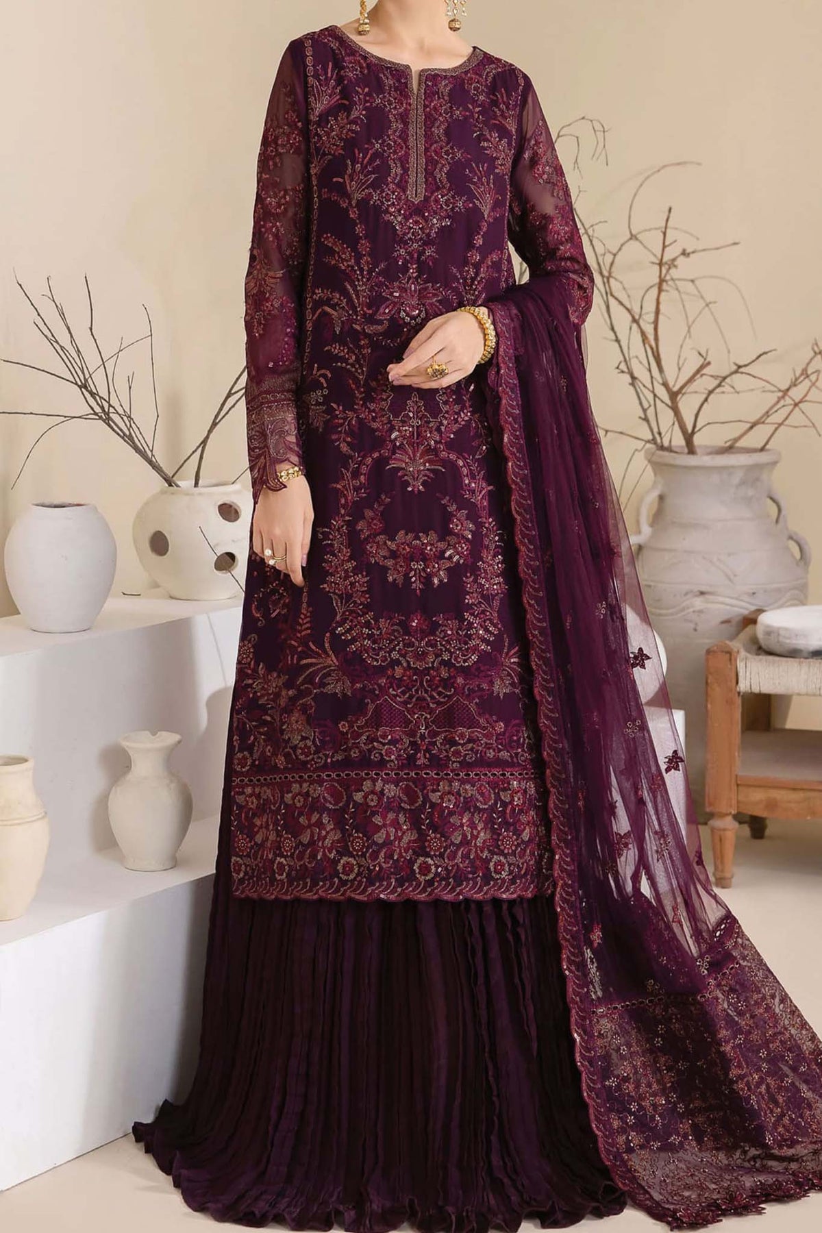 Chinon by Iznik Unstitched 3 Piece Chiffon Collection'2023-CC-28-Keeya