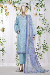 Bin Saeed Stitched 3 Piece Exclusive Printed Lawn Vol-08 Suit-LSM-2901-FEROZI