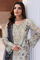 Minhal By Ramsha Unstitched 3 Piece Luxury Organza Vol-13 Collection'2025-M-1309