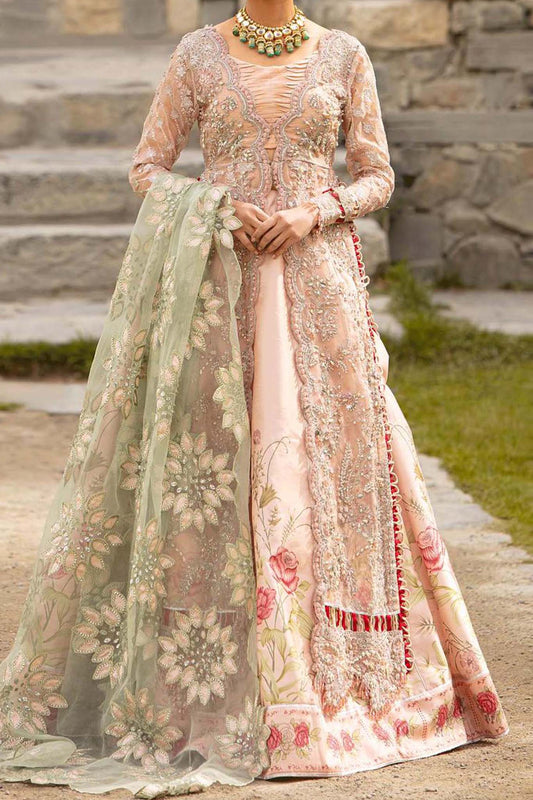 Marwa by Maryam Hussain Unstitched 3 Piece Wedding Collection'2023-MLF-03-Shahnoor