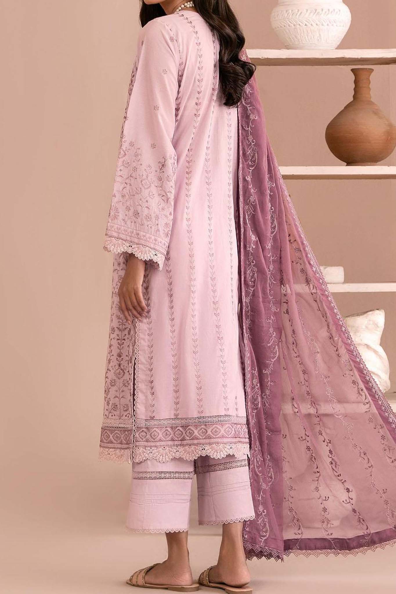 Zarif Unstitcehd 3 Piece Embroidered Eid Lawn Collection'2023-ZEL-09-Tulip