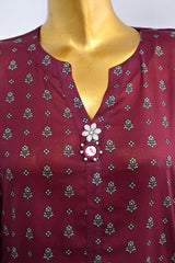 Bin Saeed Stitched 3 Piece Exclusive Printed Lawn Vol-18 Suit-LSM-3460-MAROON