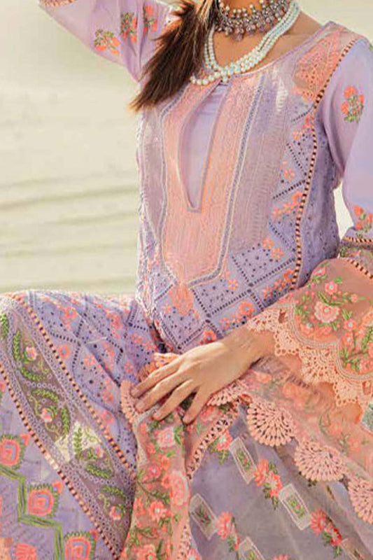 Maryam Hussain Unstitced 3 Piece Luxury Lawn Vol-02 Collection'2023-D-01