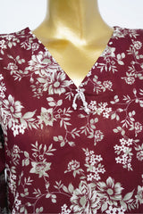 Bin Saeed Stitched 3 Piece Exclusive Printed Lawn Vol-13 Suit-LSM-3245-MAROON
