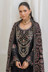 Dastan by Ramsha Unstitched 3 Piece Formals Vol-05 Suit-T-506-Black