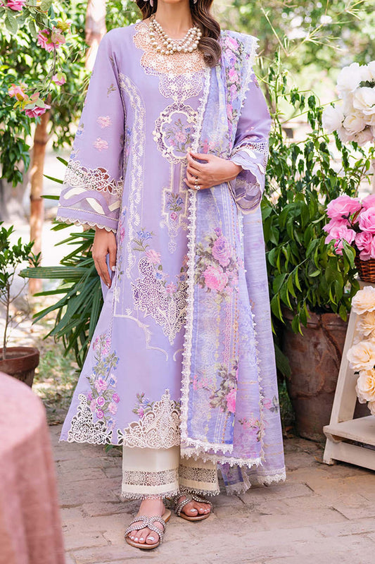 Manara by Maria Asif Baig Unstitched 3 Piece Luxury Lawn Collection'2023-ML-03-Nera