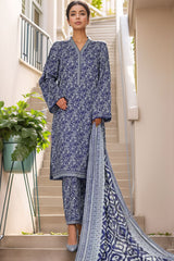 Bin Saeed Stitched 3 Piece Printed Cotton Vol-01 Collection'2025-WC-2373-Blue