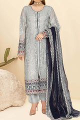 Kashish by Ramsha Unstitched 3 Piece Weightless Chiffon Vol-01 Collection'2023-k-102