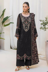 Dastan by Ramsha Unstitched 3 Piece Formals Vol-05 Suit-T-506-Black