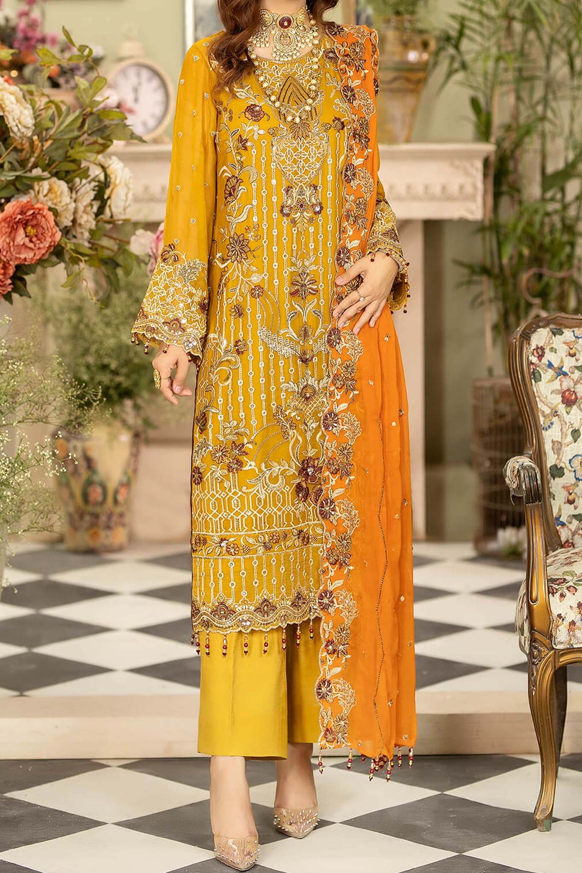 Majestic by Imrozia Premium Baagh Unstitched 3 Piece Formals Collection'2023-M-42