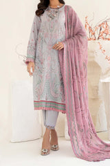 Zarif Unstitched 3 Piece Embroidered Eid Lawn Collection'2023-ZEL-04