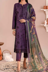 Zarif Unstitcehd 3 Piece Embroidered Eid Lawn Collection'2023-ZEL-08-Lilah