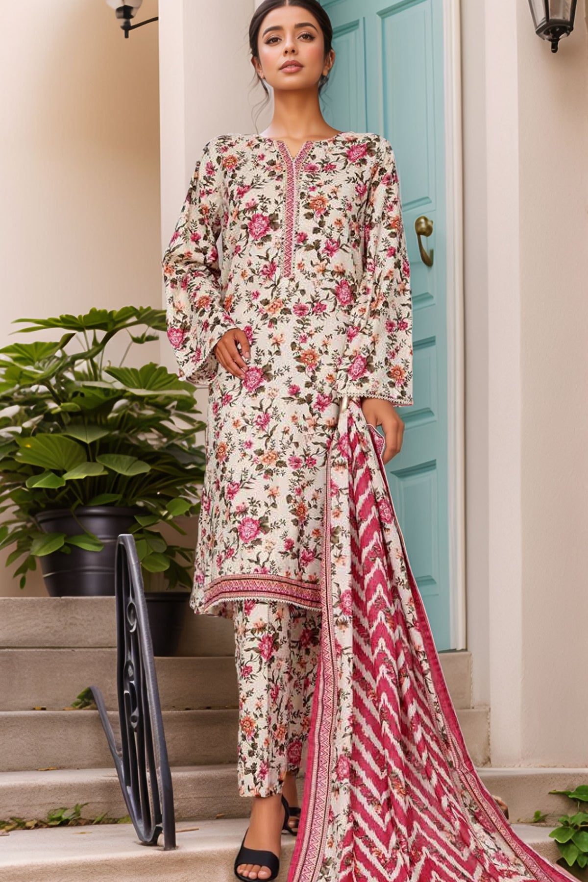 Bin Saeed Stitched 3 Piece Printed Cotton Vol-01 Collection'2025-WC-2377-Skin