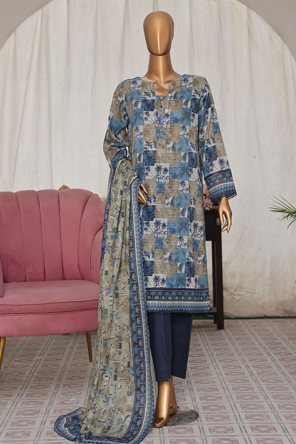 Vital Prints By HZ Unstitched 3 Piece Digital Printed Lawn Collection'2025-VPS-05-UNS