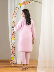 Ahlam 2Pc Pink Lining  Co-Ord Set Collection'2024