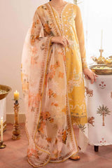 Cross Stitch Unstitched 3 Piece Premium Eid Lawn Collection'2023-16-Vigour Floret