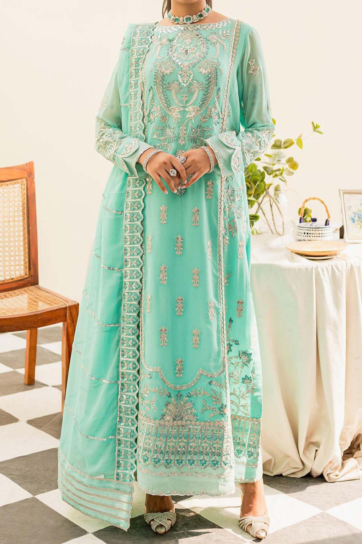 Murat by Freesia Unstitched 3 Piece Premium Chiffon Collection'2023-FFD-0110