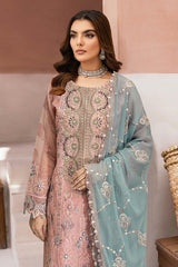 Minhal By Ramsha Unstitched 3 Piece Luxury Organza Vol-13 Collection'2025-M-1307