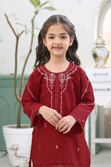 Fresh Birds Stitched 2 Piece Summer Lawn Suit-Lal pari