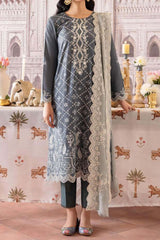 Cross Stitch Unstitched 3 Piece Premium Eid Lawn Collection'2023-14-Tender Frost