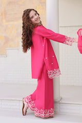 Maya By Shanzey Stitched 3 Piece Emb Cambric Suit-SHK-7204