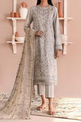 Zarif Unstitcehd 3 Piece Embroidered Eid Lawn Collection'2023-ZEL-05-Haze