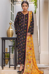Bin Saeed Stitched 3 Piece Printed Cotton Vol-01 Collection'2025-WC-2369-Black