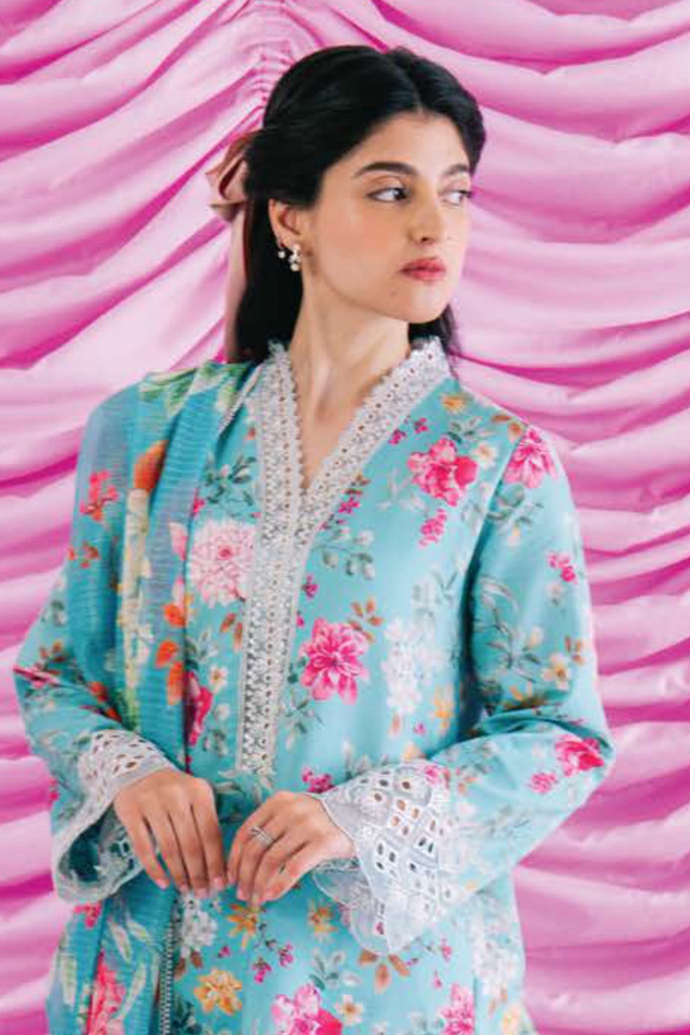 Rinesa by Ayzel Unstitched 3 Piece Lawn Vol-03 Collection'2024-AZL-10-Cali