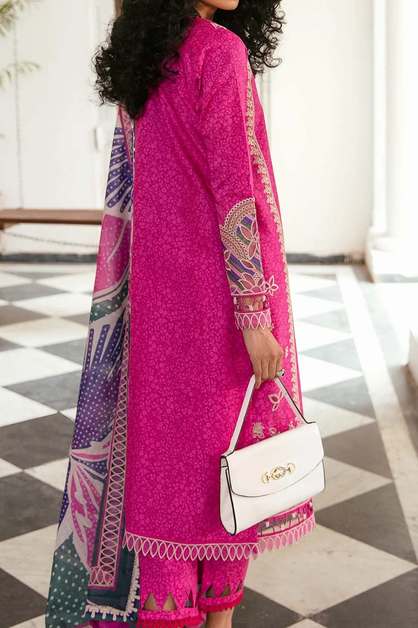 Iris by Jazmin Unstitched 3 Piece Spring Summer Lawn Collection'2023-02-Bright Fuchsia