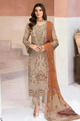 Minhal By Ramsha Unstitched 3 Piece Luxury Organza Vol-13 Collection'2025-M-1305