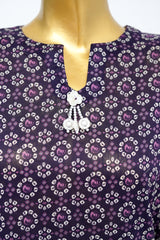 Bin Saeed Stitched 3 Piece Exclusive Printed Lawn Vol-15 Suit-LSM-3320-PURPLE