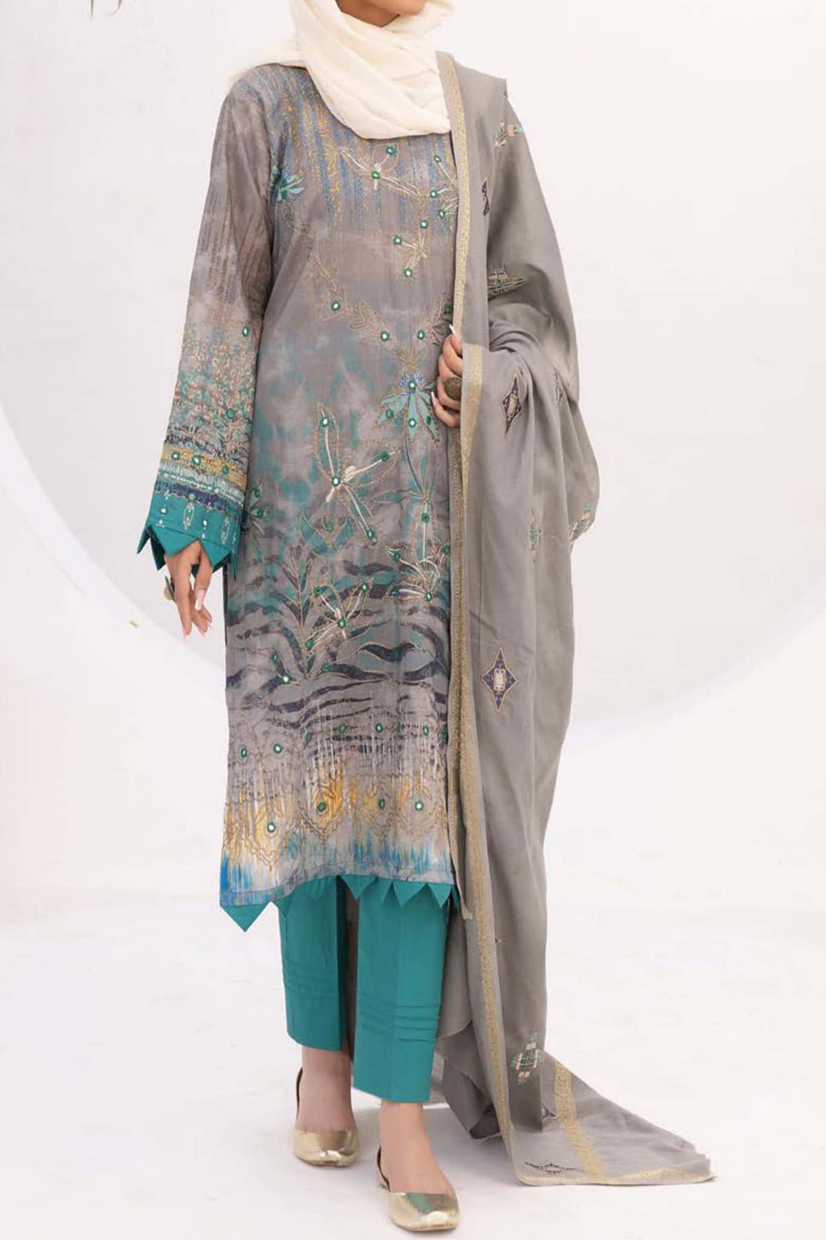 Fadilah by Gul e Zarki Unstitched 3 Piece Lawn Collection'2023-FG-06