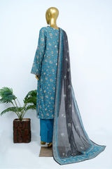 Bin Saeed Stitched 3 Piece Exclusive Printed Lawn Vol-13 Suit-LSM-3241-C.GREEN