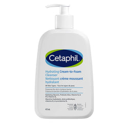 Cetaphil Hydrating Cream-To-Foam Cleanser 473Ml (Fr)