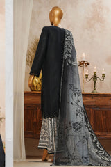 HZ Stitched 3 Piece Solid Emb Chikankari Collection'2025-SSPE-3P-001-BLACK