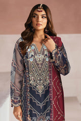 Minhal By Ramsha Unstitched 3 Piece Luxury Organza Vol-13 Collection'2025-M-1304