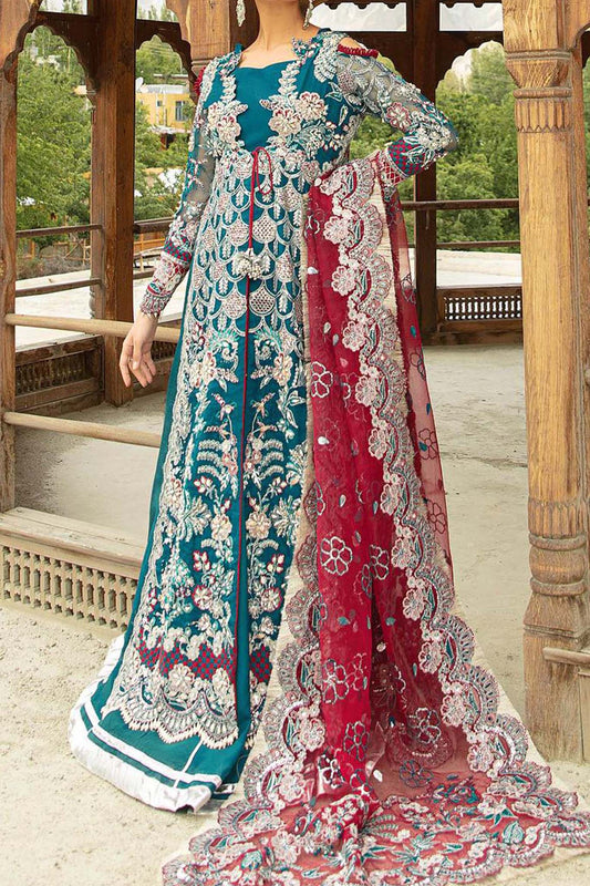 Marwa by Maryam Hussain Unstitched 3 Piece Wedding Collection'2023-MLF-06-Gulbano