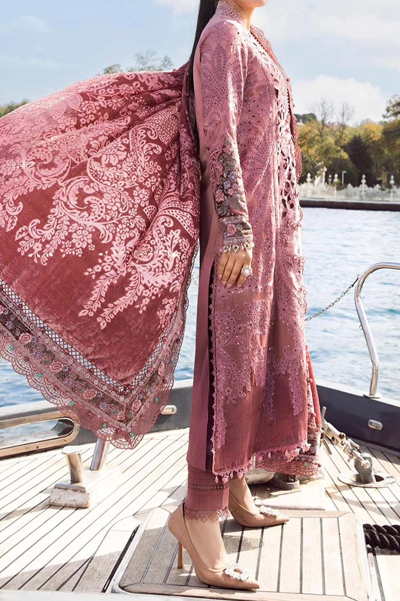 Maria B Unstitched 3 Piece Emb Linen Collection'2023-DL-1106