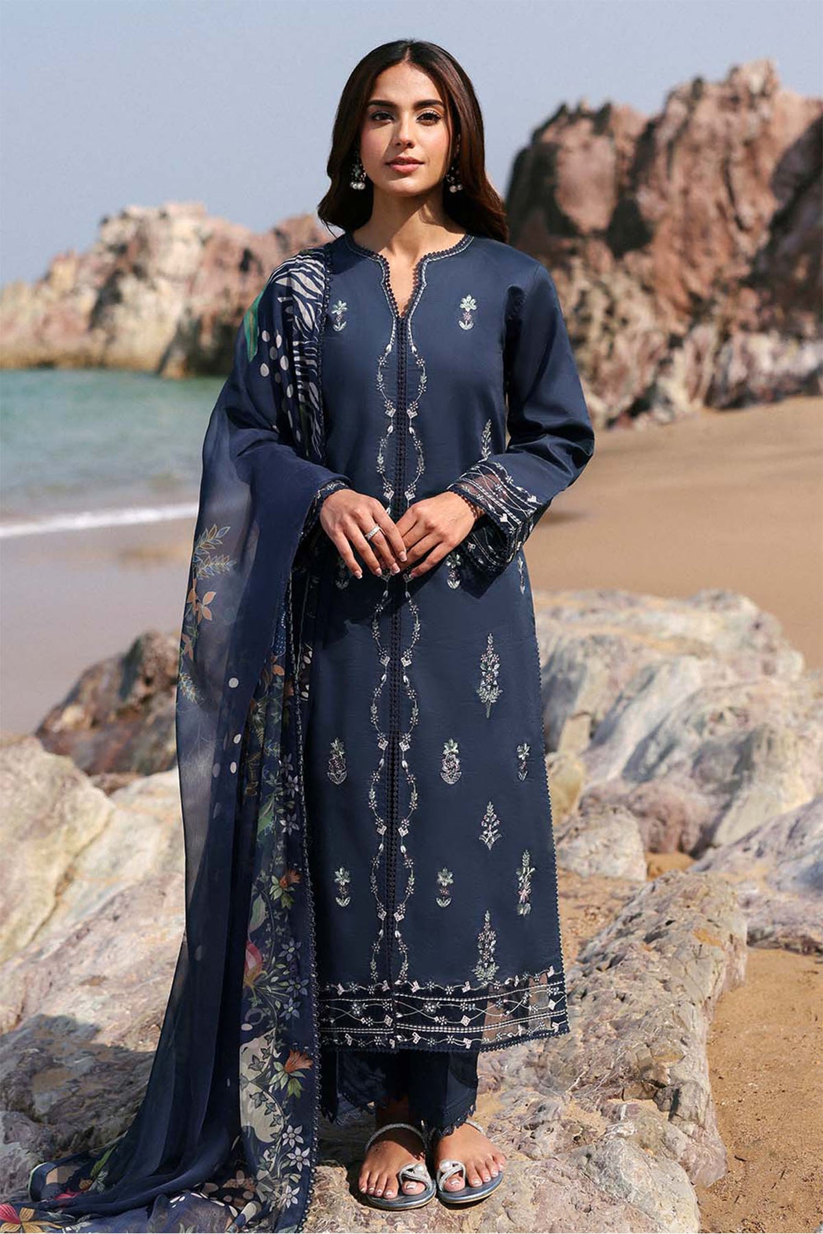 Afsanah By Seran Unstitched 3 Piece Lawn Chapter 01 Collection'2025-06-Meral