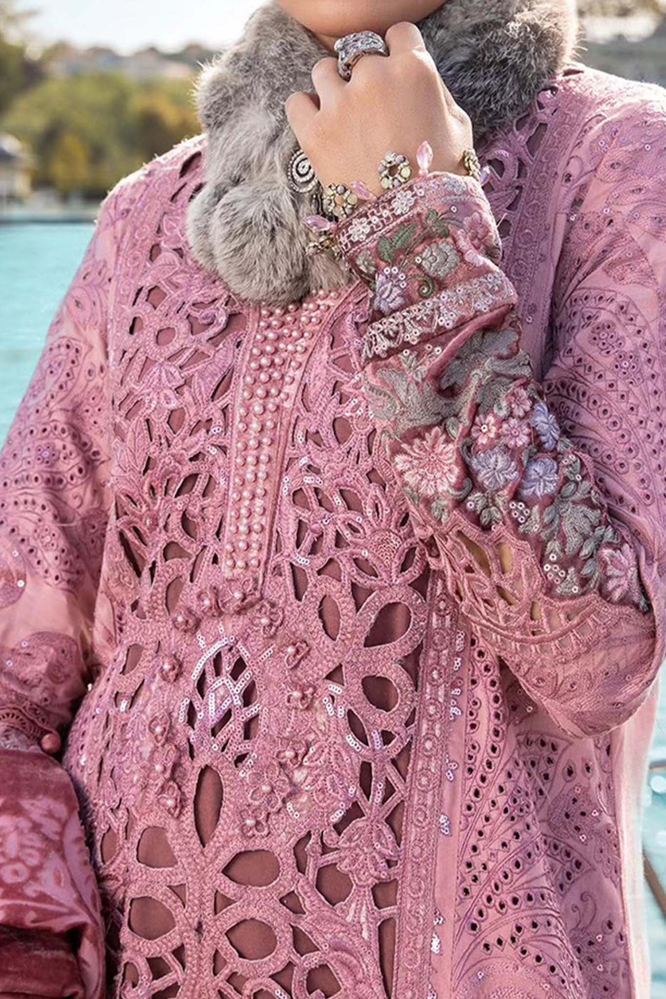 Maria B Unstitched 3 Piece Emb Linen Collection'2023-DL-1106