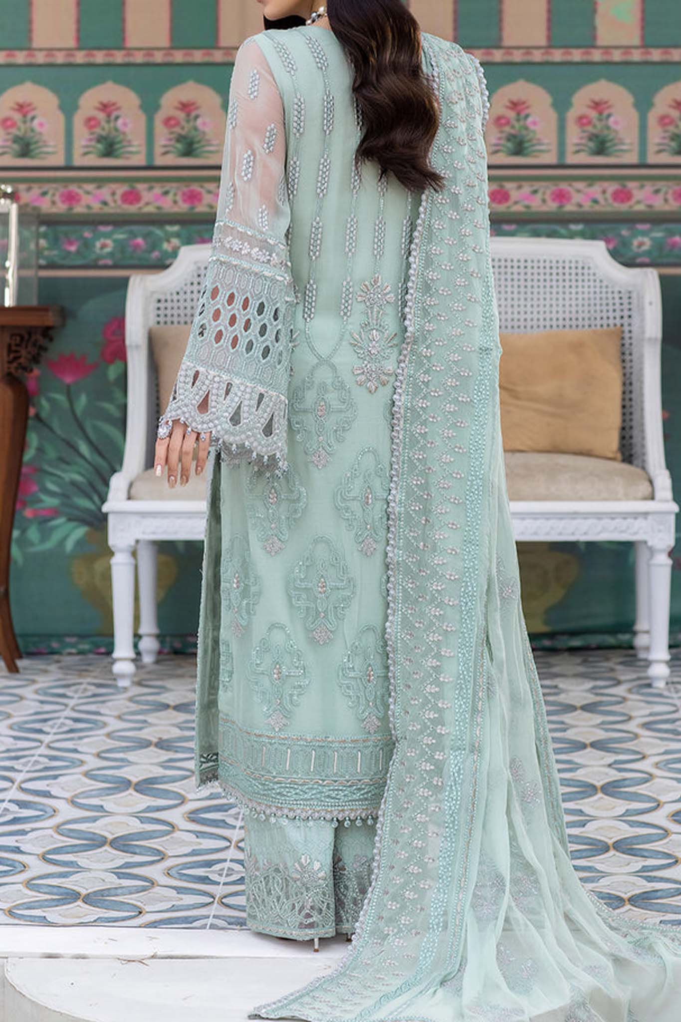 Shafaq by Flossie Unstitched 3 Piece Executive Chiffon Vol-07 Collection'2023-FE-702