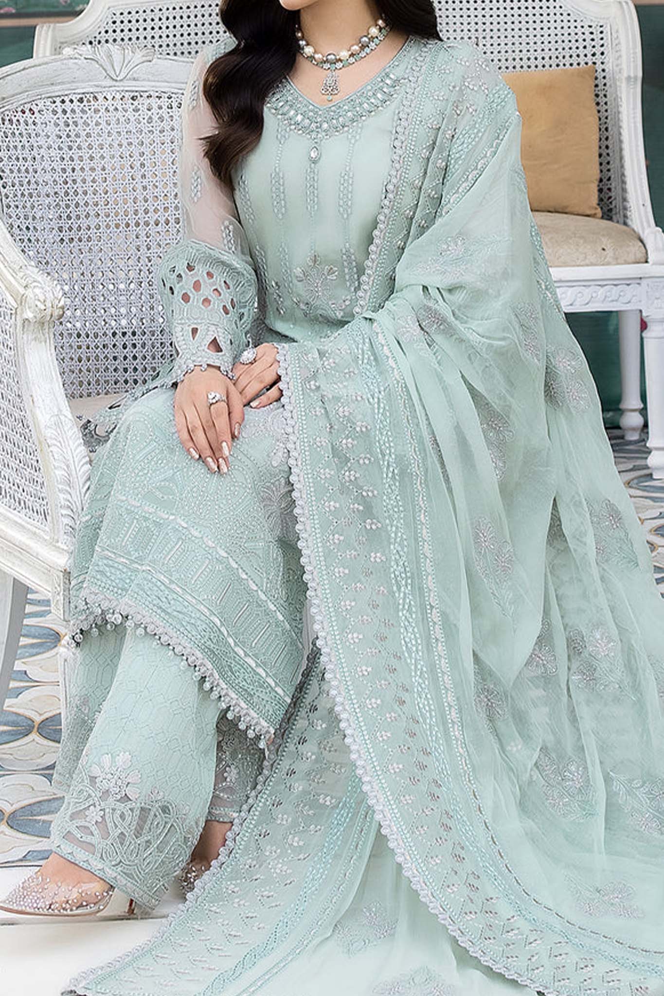 Shafaq by Flossie Unstitched 3 Piece Executive Chiffon Vol-07 Collection'2023-FE-702