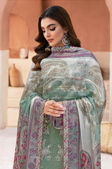 Minhal By Ramsha Unstitched 3 Piece Luxury Organza Vol-13 Collection'2025-M-1302