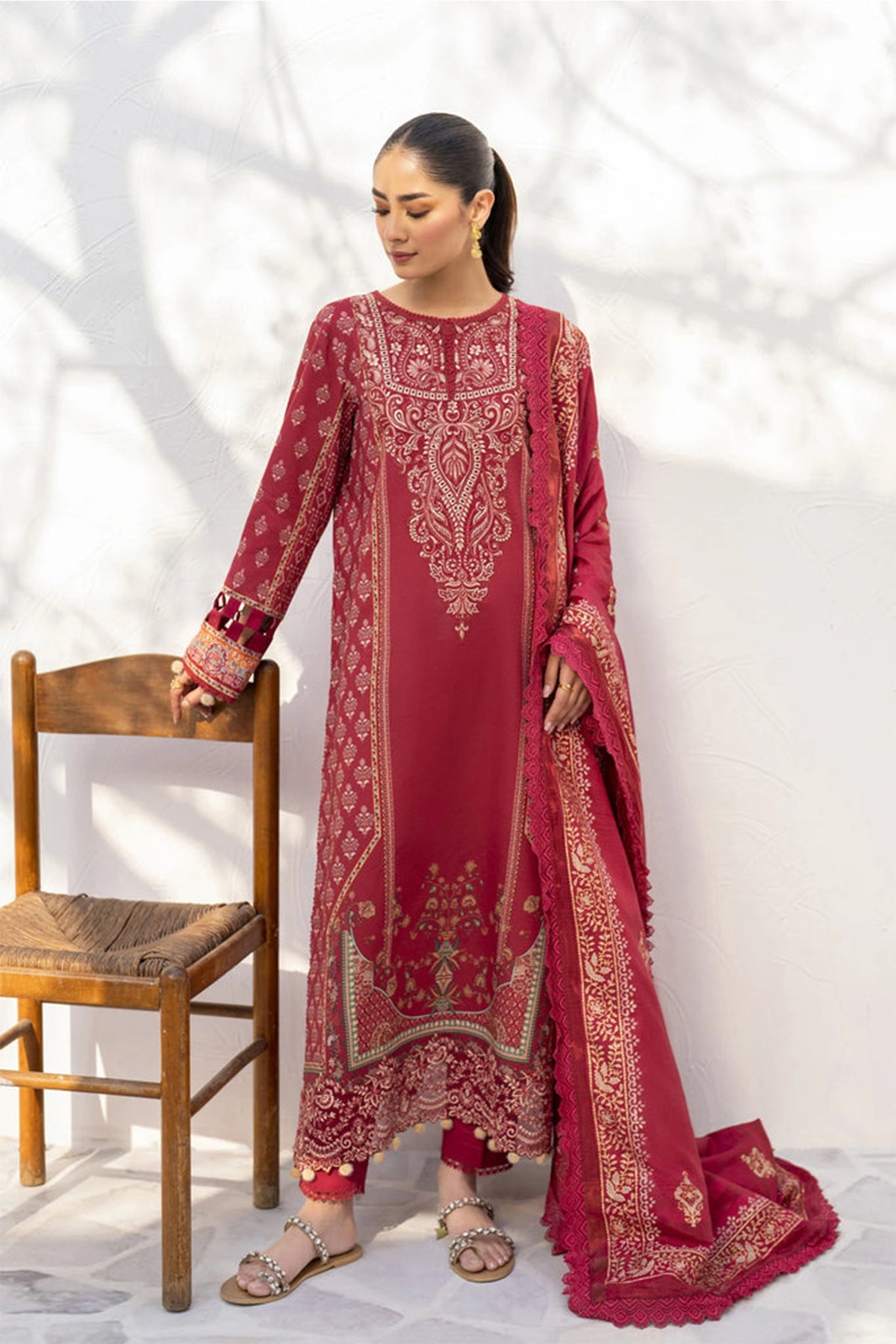 Shezlin By Aabyaan Unstitched 3 Piece Chikankari Ramadan Edit Collection'2024-AR-04-Izzah